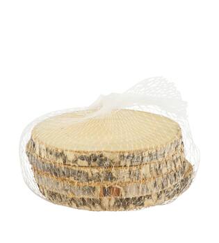 Slice 200gr pine wood 10x10x5cm - Natural