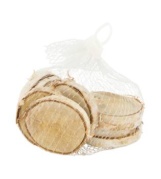 Slice wood 120gr birch 8x8x6cm