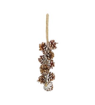 Hanger pinecone 10x10x35cm - White
