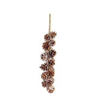 Hanger pinecone 11x11x40cm - White