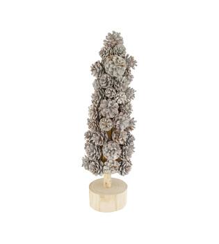 Statue tree pinecone 14x14x54cm