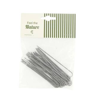 Wire patent fastner  metal 14x6.5x1.5cm 30pc - Natural
