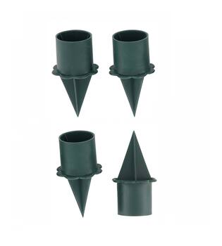 Candle holder plastic 2.2x2.2x6.5cm 4pc - Natural