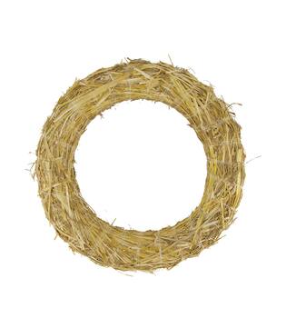 Wreath straw 35x35x5cm - Natural