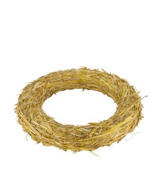 Wreath straw 35x35x5cm - Natural