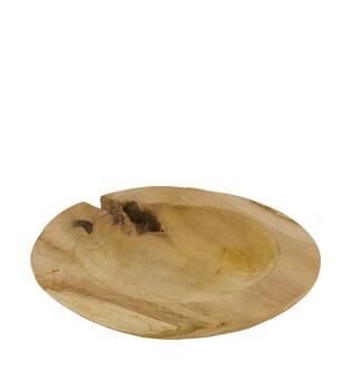 Bowl round teak wood 28x28x4cm - Natural