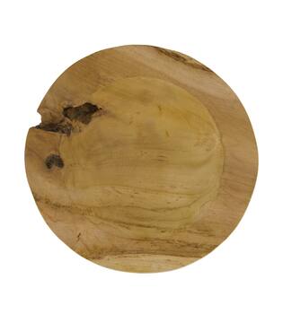 Bowl round teak wood 28x28x4cm - Natural