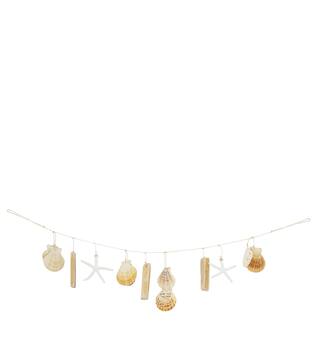 Garland driftwood with shells 10x2x70cm - Natural
