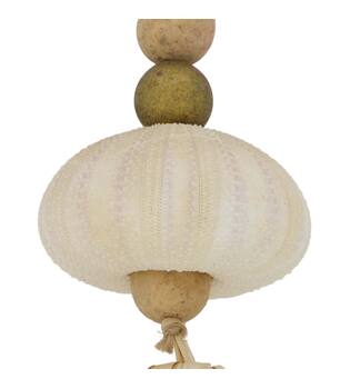 Hanger nature with shells 13x7x30cm - Natural