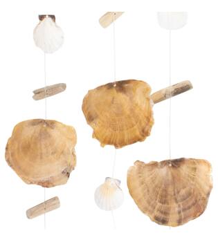 Hanger nature with shells 38x2x80cm