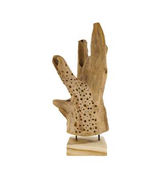 Statue erosion wood on feet 35x15x58cm