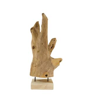 Statue erosion wood on feet 35x15x58cm