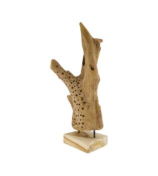 Statue erosion wood on feet 35x15x58cm