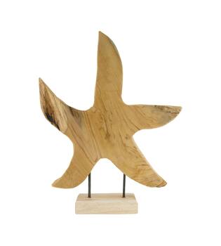 Statue starfish erosion wood on feet 48x10x58cm