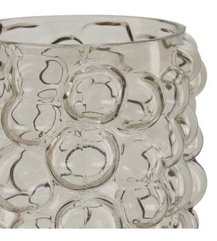 Vase glass 15.5x15.5x30cm - Grey
