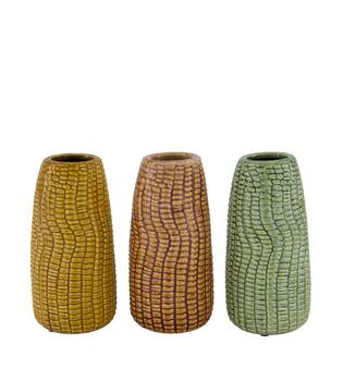 Vase corn ceramic 9x9x18cm  - Multi