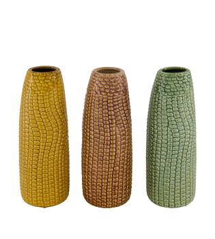 Vase corn ceramic 9x9x24cm  - Multi