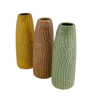 Vase corn ceramic 9x9x24cm  - Multi