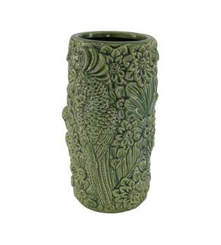 Vase parrot ceramic 15.5x15.5x28cm - Green
