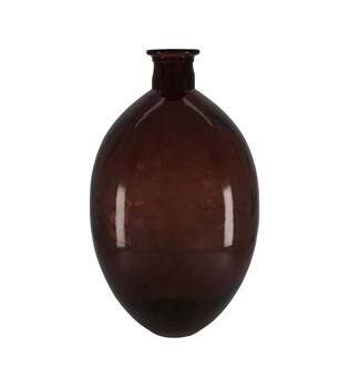 Bottle round recycled glass 28x28x47cm
