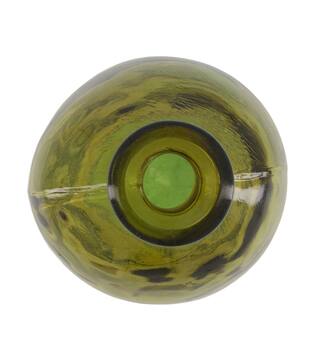 Bottle round recycled glass 15x15x36cm