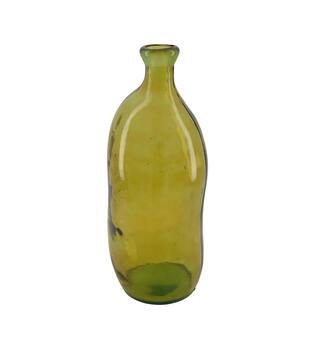 Bottle round recycled glass 22x22x50cm