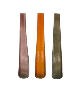 Bottle round recycled glass 9x9x50cm C/3