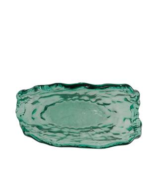 Vase recycled glass 27.5x12.5x24.5cm - Transparent