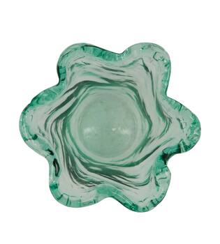 Vase round recycled glass 17x17x20cm - Transparent