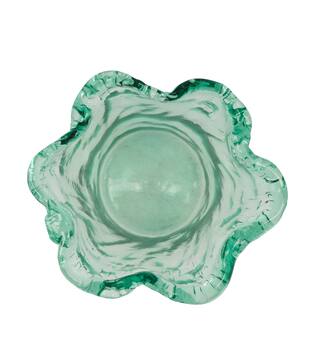 Vase round recycled glass 18x18x25cm - Transparent