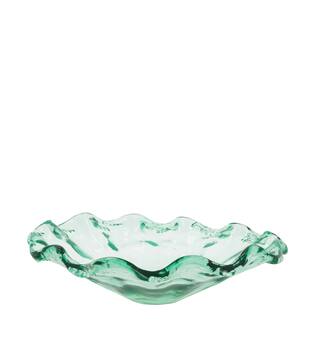 Plate round recycled glass 32x32x9cm