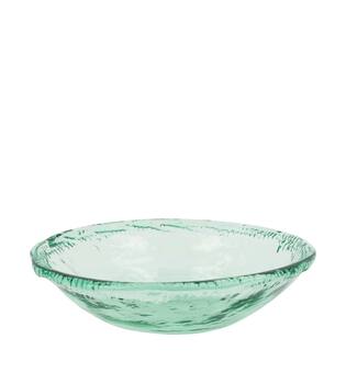 Plate round recycled glass 33x33x8cm - Transparent