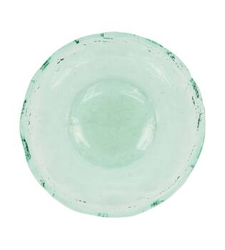Plate round recycled glass 33x33x8cm - Transparent