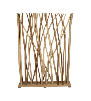 Divider teak wood on stand 118x20x160cm
