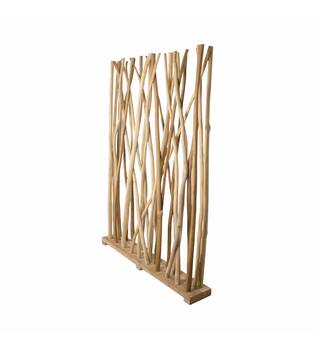 Divider teak wood on stand 118x20x160cm