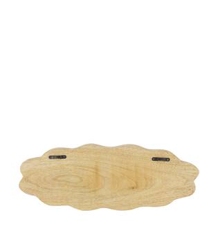 Coat rack mango wood with 3 hooks 48x18x9.5cm - Natural