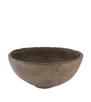 Bowl round paper mache 37x37x18cm - Brown