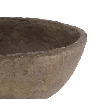 Bowl round paper mache 37x37x18cm - Brown