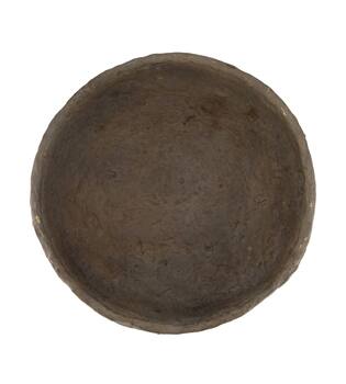Bowl round paper mache 37x37x18cm - Brown