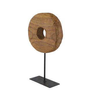 Statue reclaimed wood 18x3.5x29cm - Brown