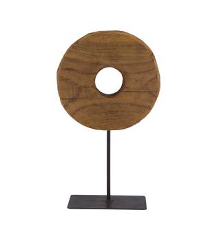 Statue reclaimed wood 18x3.5x29cm - Brown