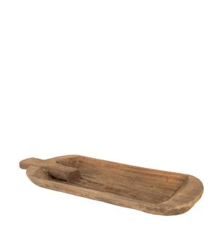 Plate rectangular reclaimed wood 78x35x8cm - Brown