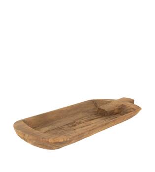 Plate rectangular reclaimed wood 78x35x8cm - Brown