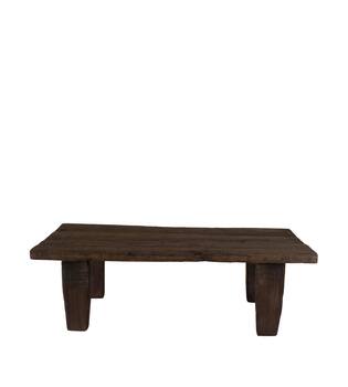 Side table rectangular reclaimed wood vintage 78x39x25cm