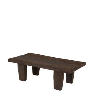 Side table rectangular reclaimed wood vintage 58x29x19cm - Brown