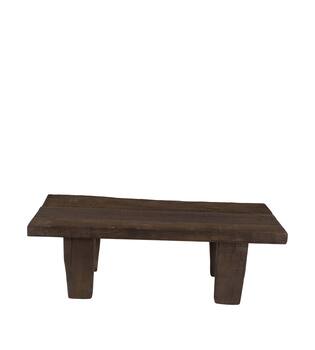 Side table rectangular reclaimed wood vintage 58x29x19cm - Brown