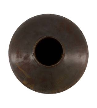 Vase round iron vintage 35x35x25cm - Brown