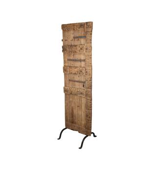 Door rectangular reclaimed wood vintage 42x47x190cm - Cream