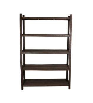 Cabinet rectangular reclaimed wood 120x45x180cm - Brown