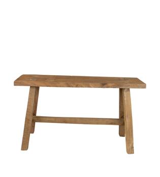 Stool rectangular reclaimed wood 78x20x45cm - Natural